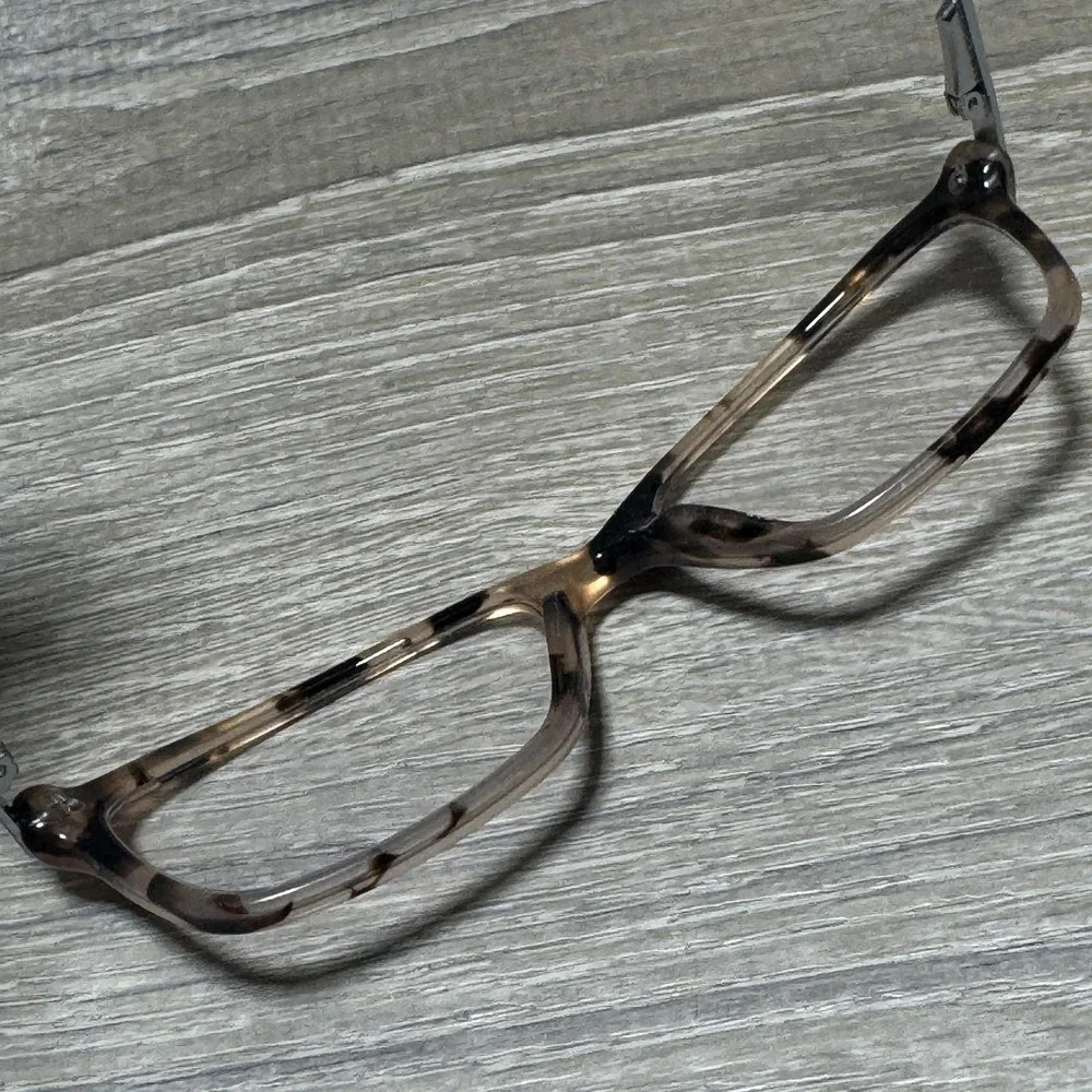 Ralph Lauren Beige and Brown Tortoise Rectangular Glasses